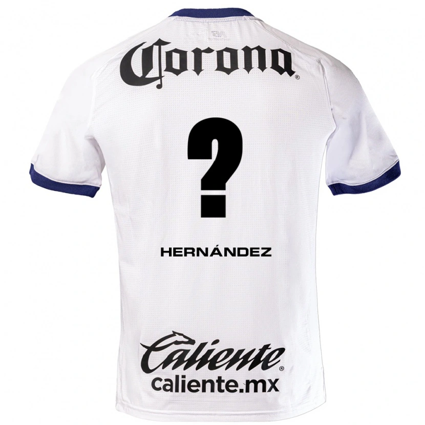 Danxen Niño Camiseta Francisco Hernández #0 Blanco Azul Negro 2ª Equipación 2026/27 La Camisa México