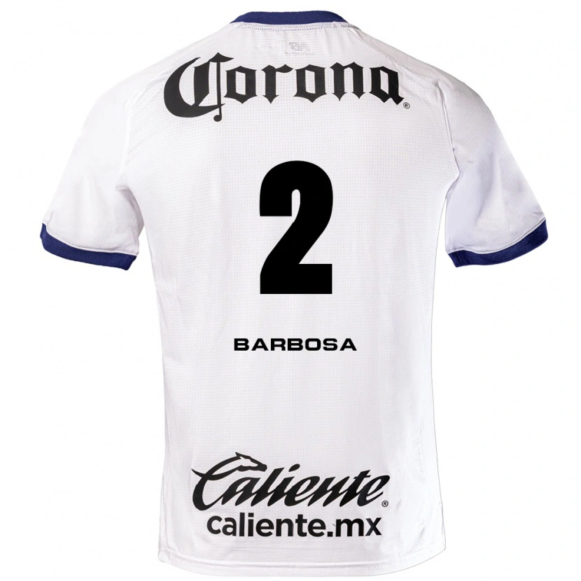 Danxen Niño Camiseta Diego Barbosa #2 Blanco Azul Negro 2ª Equipación 2026/27 La Camisa México