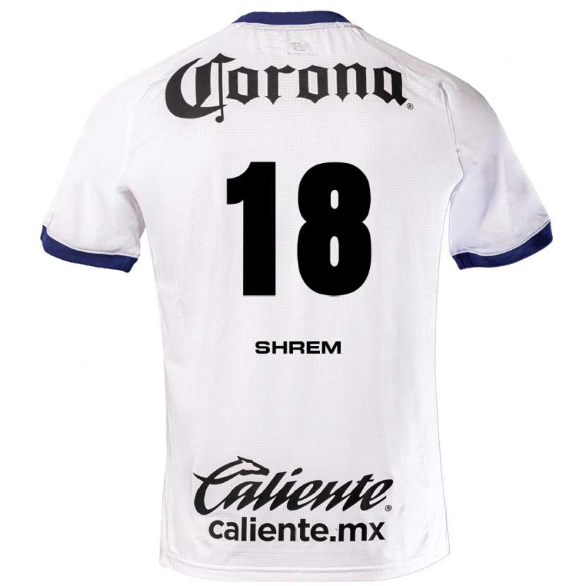 Danxen Niño Camiseta David Shrem #18 Blanco Azul Negro 2ª Equipación 2026/27 La Camisa México
