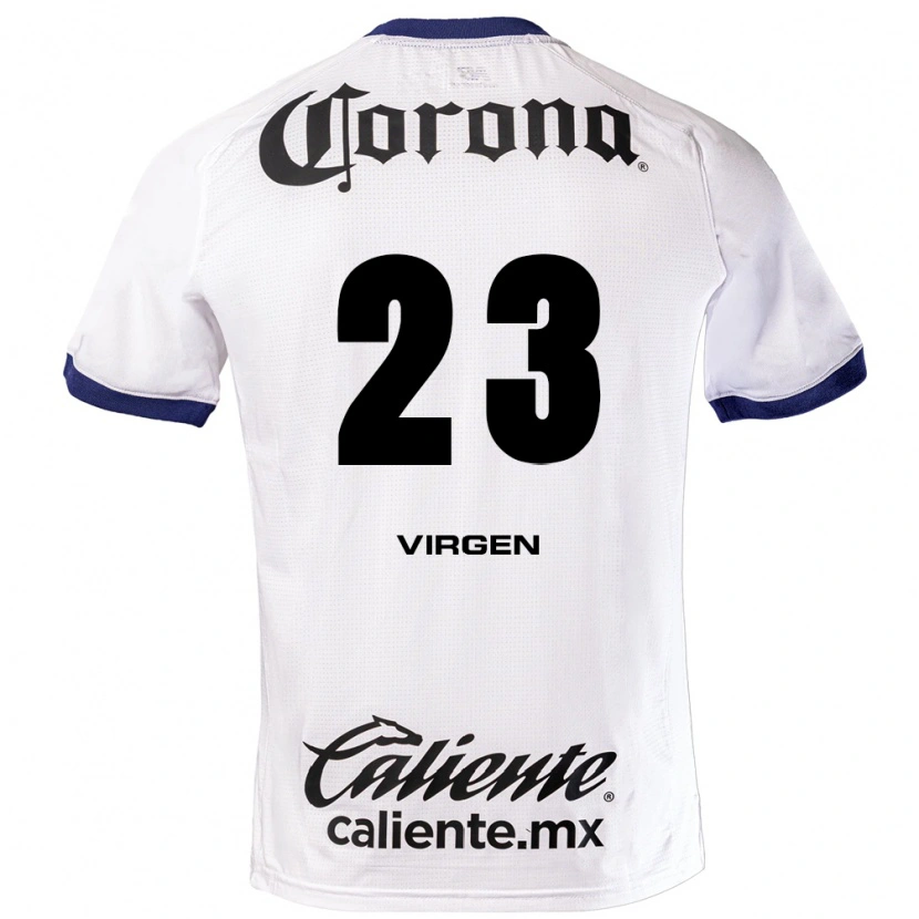 Danxen Niño Camiseta Oswaldo Virgen #23 Blanco Azul Negro 2ª Equipación 2026/27 La Camisa México