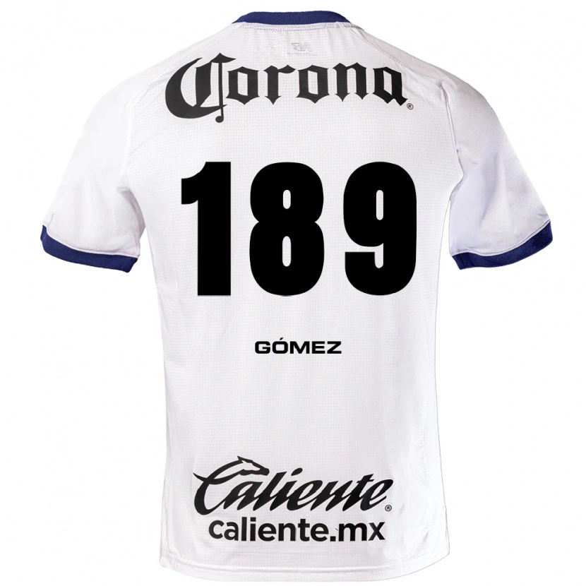Danxen Niño Camiseta Enrique Gómez #189 Blanco Azul Negro 2ª Equipación 2026/27 La Camisa México