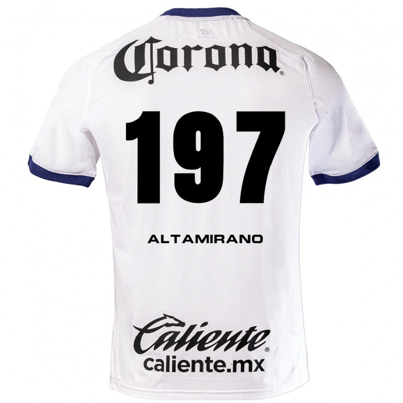Danxen Niño Camiseta Óscar Altamirano #197 Blanco Azul Negro 2ª Equipación 2026/27 La Camisa México