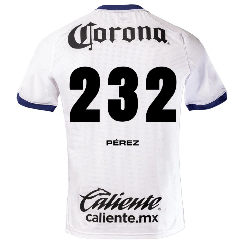 Danxen Niño Camiseta Diego Pérez #232 Blanco Azul Negro 2ª Equipación 2026/27 La Camisa México