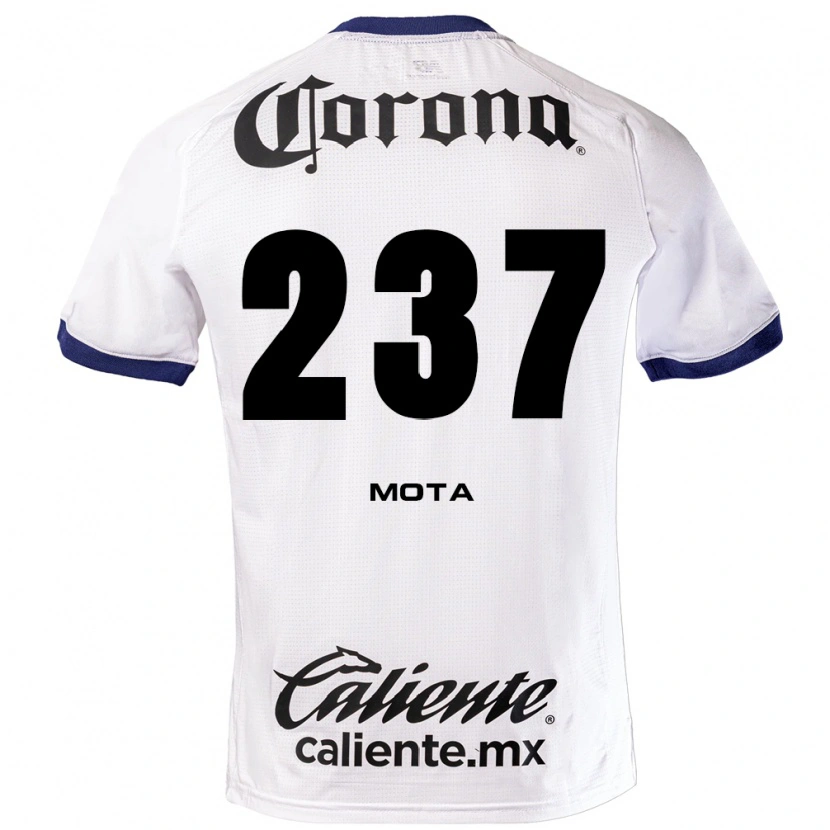 Danxen Niño Camiseta Diego Mota #237 Blanco Azul Negro 2ª Equipación 2026/27 La Camisa México