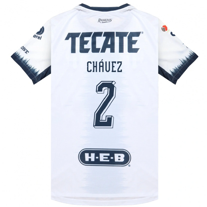 Danxen Niño Camiseta Ricardo Chávez #2 Blanco Azul Tinta Rojo 2ª Equipación 2026/27 La Camisa México
