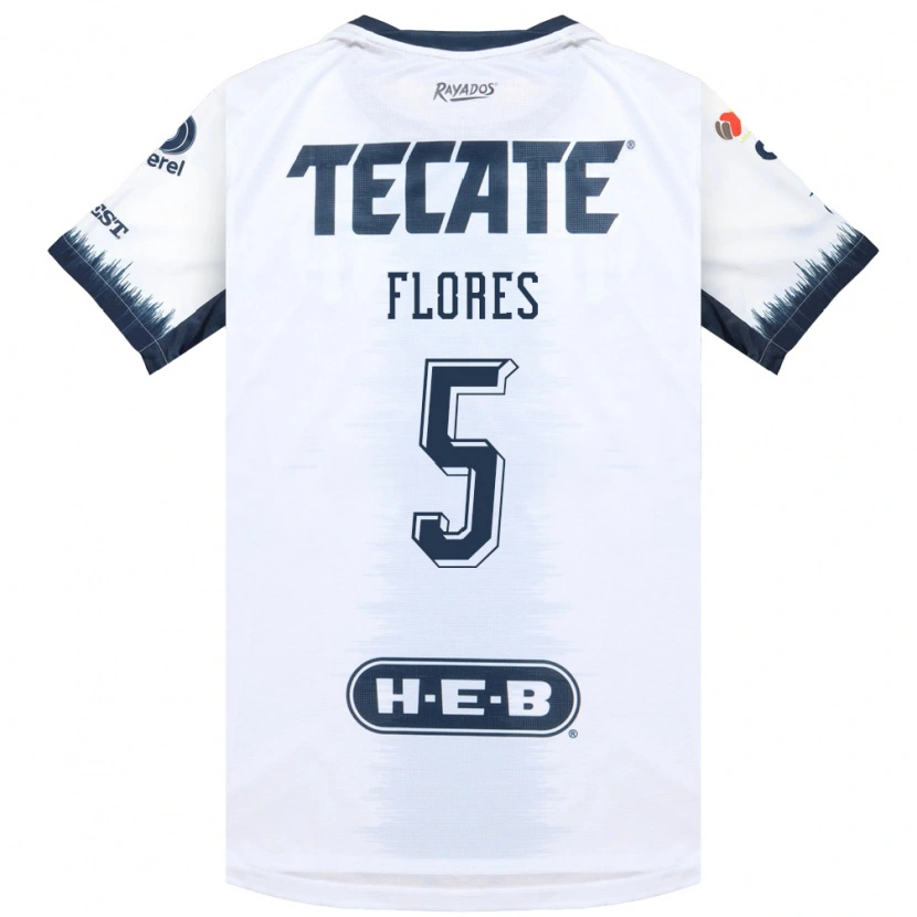 Danxen Niño Camiseta Monica Flores #5 Blanco Azul Tinta Rojo 2ª Equipación 2026/27 La Camisa México