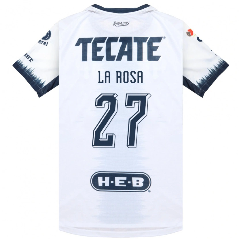 Danxen Niño Camiseta Roberto De La Rosa #27 Blanco Azul Tinta Rojo 2ª Equipación 2026/27 La Camisa México