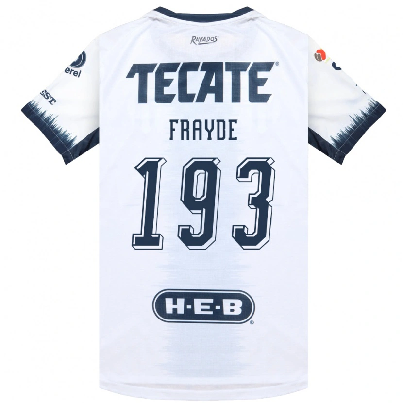 Danxen Niño Camiseta Carlos Frayde #193 Blanco Azul Tinta Rojo 2ª Equipación 2026/27 La Camisa México