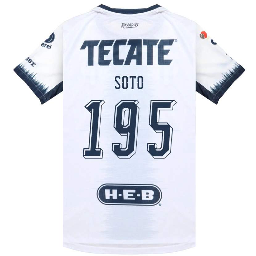 Danxen Niño Camiseta Óscar Soto #195 Blanco Azul Tinta Rojo 2ª Equipación 2026/27 La Camisa México