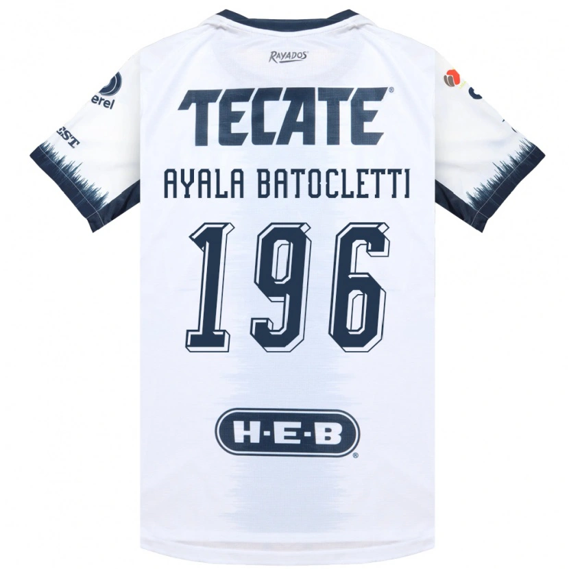 Danxen Niño Camiseta Nahuel Ayala Batocletti #196 Blanco Azul Tinta Rojo 2ª Equipación 2026/27 La Camisa México