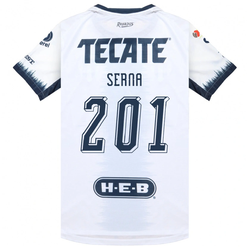 Danxen Niño Camiseta Javier Serna #201 Blanco Azul Tinta Rojo 2ª Equipación 2026/27 La Camisa México