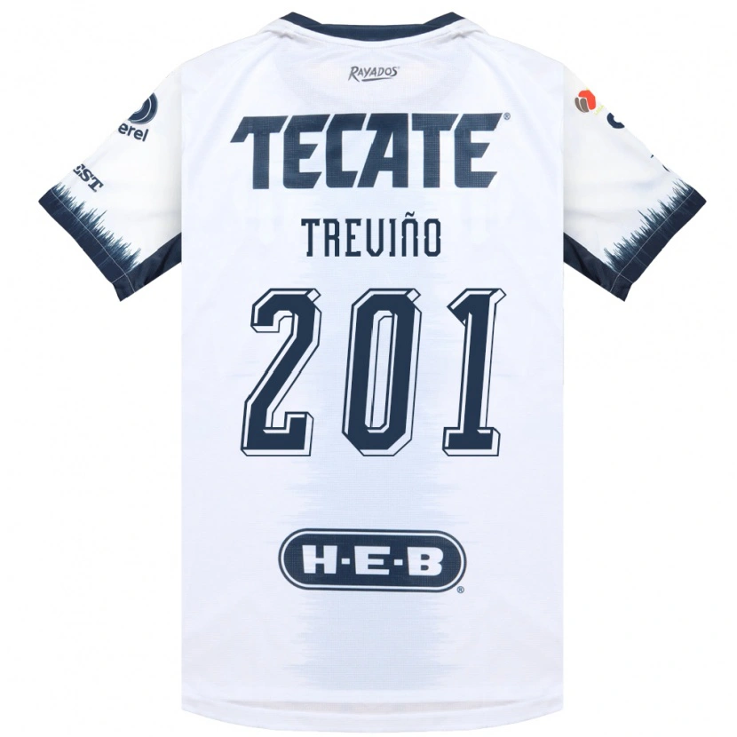 Danxen Niño Camiseta José Treviño #201 Blanco Azul Tinta Rojo 2ª Equipación 2026/27 La Camisa México