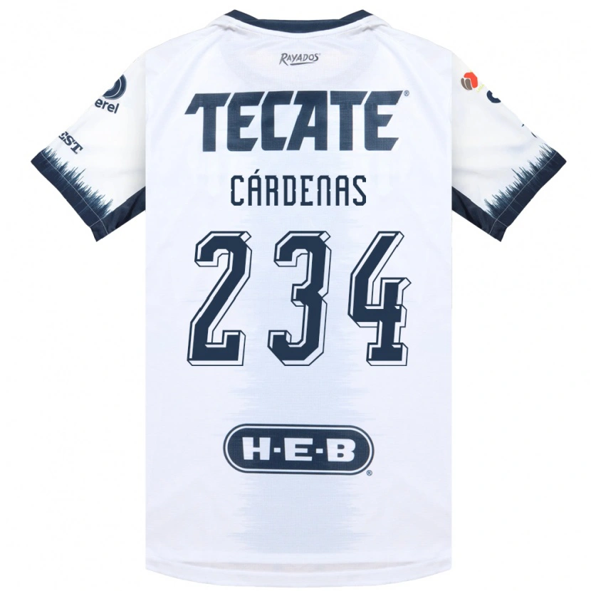 Danxen Niño Camiseta Mahonry Cárdenas #234 Blanco Azul Tinta Rojo 2ª Equipación 2026/27 La Camisa México