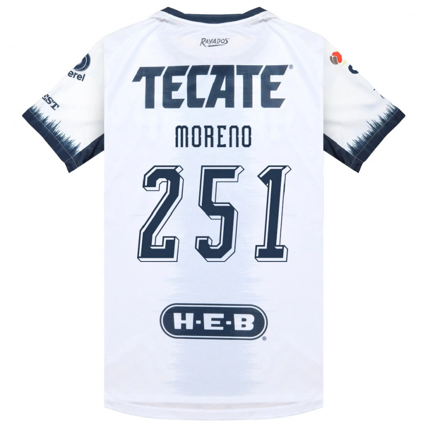 Danxen Niño Camiseta Josué Moreno #251 Blanco Azul Tinta Rojo 2ª Equipación 2026/27 La Camisa México
