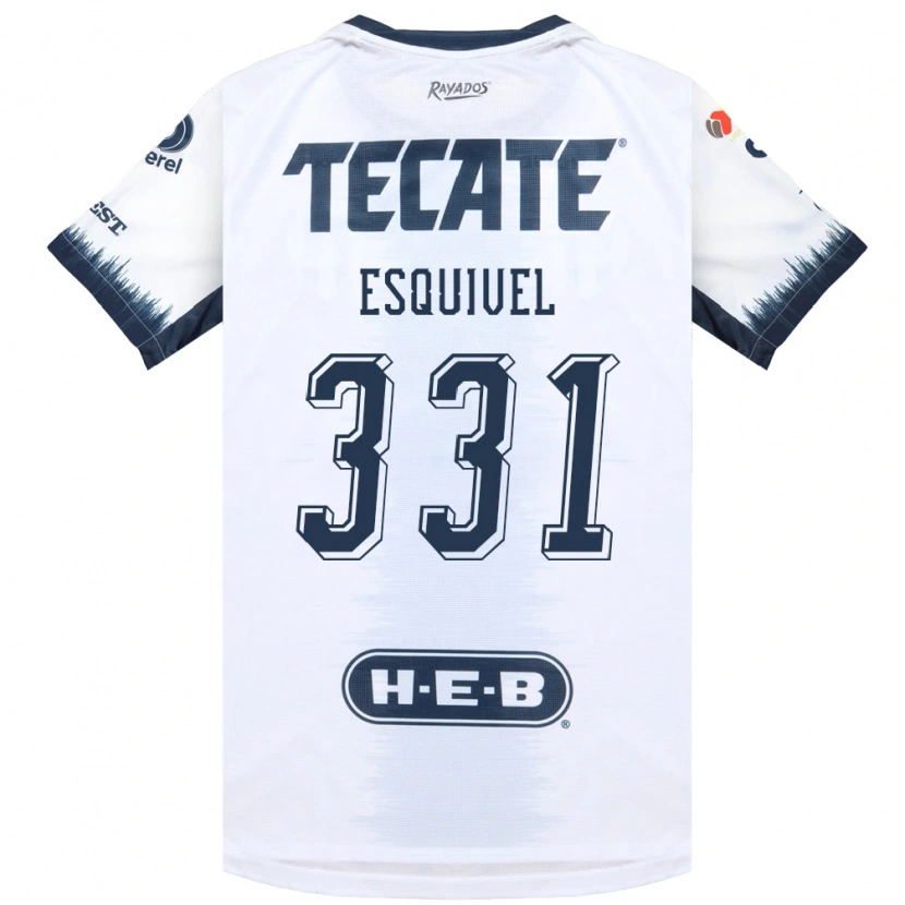 Danxen Niño Camiseta Abraham Esquivel #331 Blanco Azul Tinta Rojo 2ª Equipación 2026/27 La Camisa México