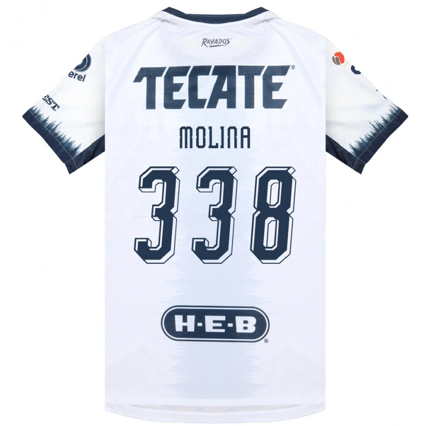 Danxen Niño Camiseta Johann Molina #338 Blanco Azul Tinta Rojo 2ª Equipación 2026/27 La Camisa México