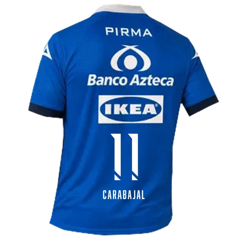 Danxen Niño Camiseta Gabriel Carabajal #11 Azul Blanco 2ª Equipación 2026/27 La Camisa México
