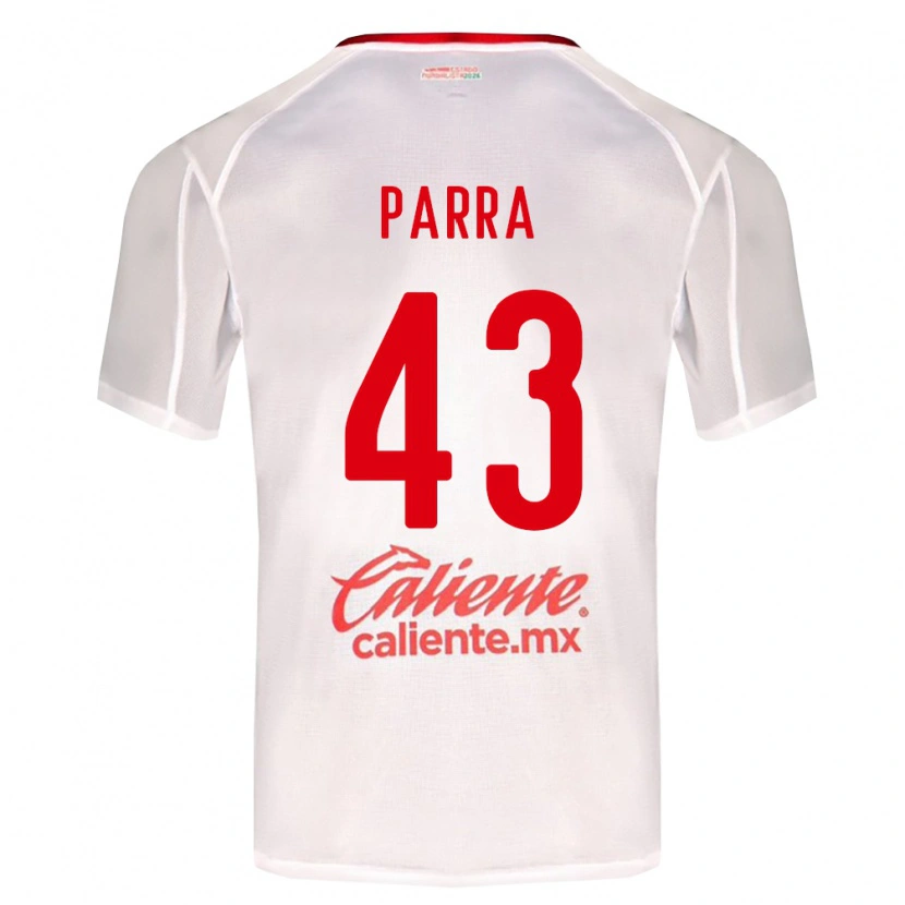 Danxen Niño Camiseta Rodrigo Parra #43 Blanco Verde Rojo 2ª Equipación 2026/27 La Camisa México