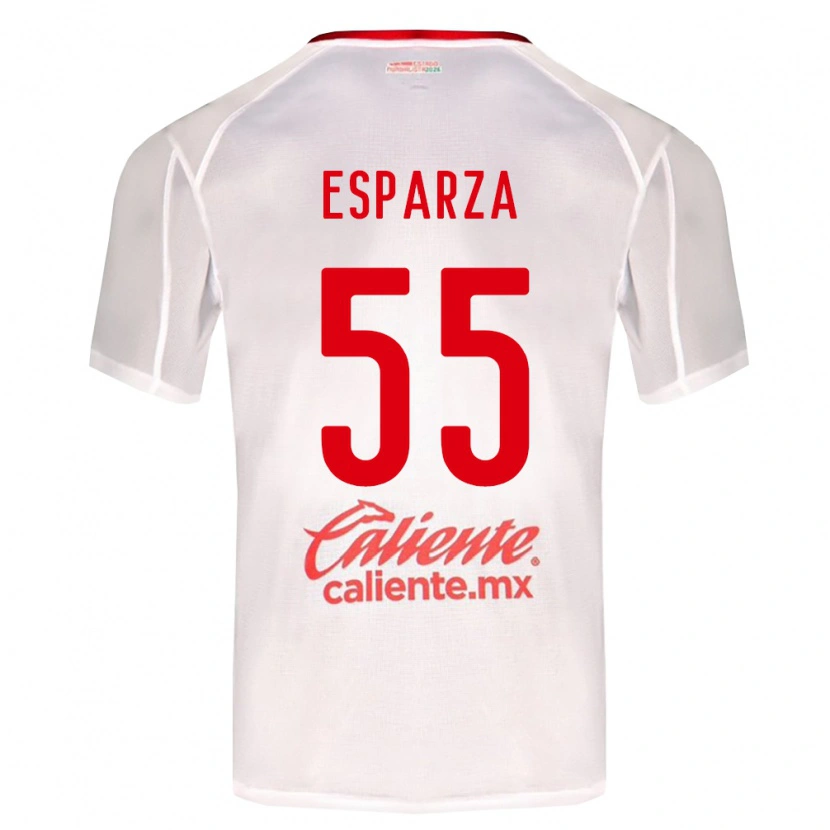 Danxen Niño Camiseta Sebastián Esparza #55 Blanco Verde Rojo 2ª Equipación 2026/27 La Camisa México