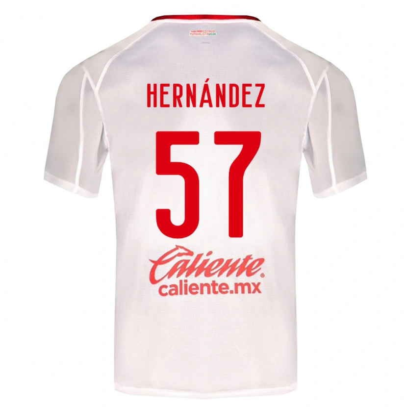 Danxen Niño Camiseta Jesús Hernández #57 Blanco Verde Rojo 2ª Equipación 2026/27 La Camisa México