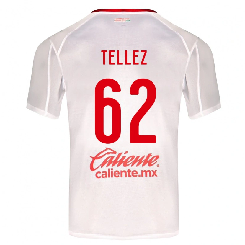 Danxen Niño Camiseta Brandon Téllez #62 Blanco Verde Rojo 2ª Equipación 2026/27 La Camisa México