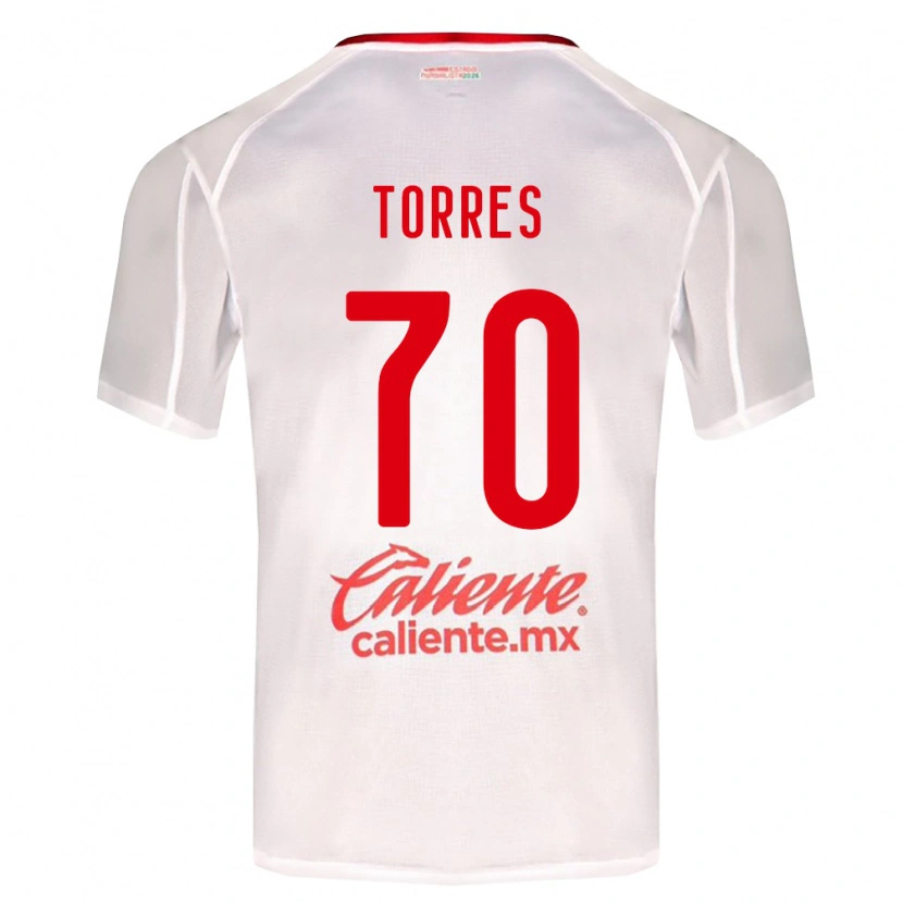 Danxen Niño Camiseta Leo Torres #70 Blanco Verde Rojo 2ª Equipación 2026/27 La Camisa México