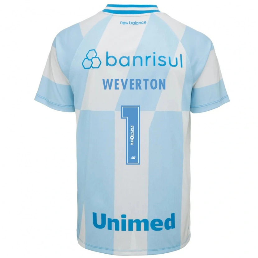 Danxen Niño Camiseta Weverton Pereira Da Silva #1 Azul Claro Blanco 2ª Equipación 2026/27 La Camisa México