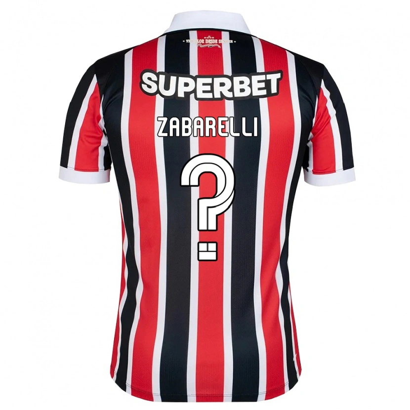 Danxen Niño Camiseta Gustavo Zabarelli #0 Rojo Blanco Negro 2ª Equipación 2026/27 La Camisa México