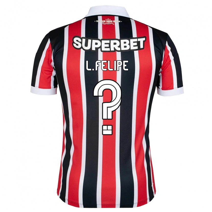 Danxen Niño Camiseta Luis Felipe #0 Rojo Blanco Negro 2ª Equipación 2026/27 La Camisa México