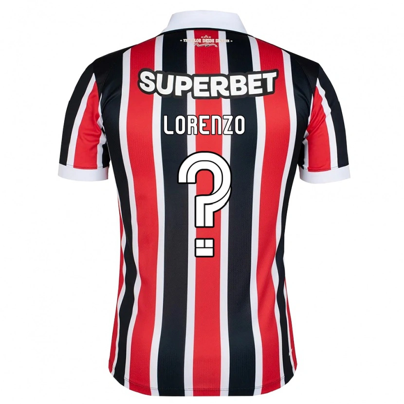 Danxen Niño Camiseta Lorenzo #0 Rojo Blanco Negro 2ª Equipación 2026/27 La Camisa México