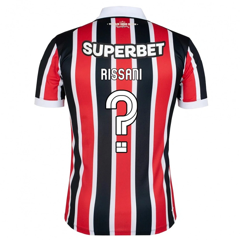 Danxen Niño Camiseta Felipe Rissani #0 Rojo Blanco Negro 2ª Equipación 2026/27 La Camisa México