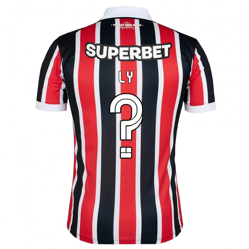 Danxen Niño Camiseta Iba Ly #0 Rojo Blanco Negro 2ª Equipación 2026/27 La Camisa México
