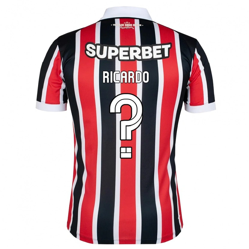 Danxen Niño Camiseta João Ricardo #0 Rojo Blanco Negro 2ª Equipación 2026/27 La Camisa México