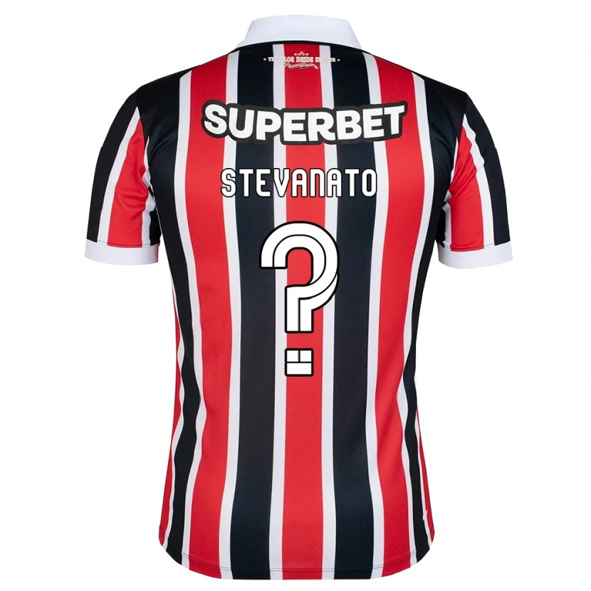 Danxen Niño Camiseta Stevanato #0 Rojo Blanco Negro 2ª Equipación 2026/27 La Camisa México
