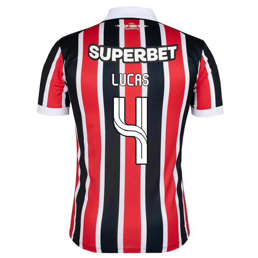 Danxen Niño Camiseta Lysander Lucas #4 Rojo Blanco Negro 2ª Equipación 2026/27 La Camisa México