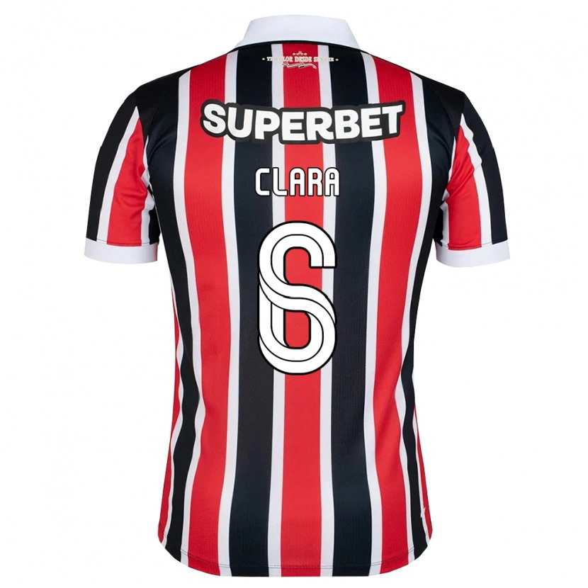 Danxen Niño Camiseta Ana Clara #6 Rojo Blanco Negro 2ª Equipación 2026/27 La Camisa México
