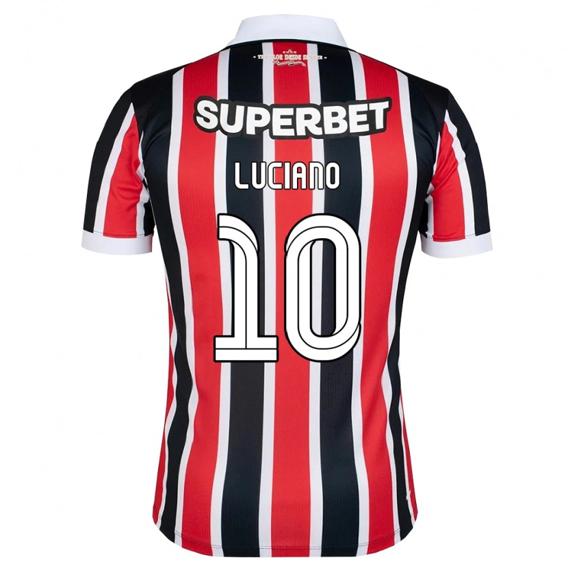 Danxen Niño Camiseta Luciano Da Rocha Neves #10 Rojo Blanco Negro 2ª Equipación 2026/27 La Camisa México