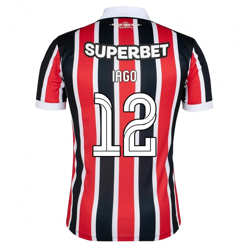 Danxen Niño Camiseta Iago Amaral Borduchi #12 Rojo Blanco Negro 2ª Equipación 2026/27 La Camisa México