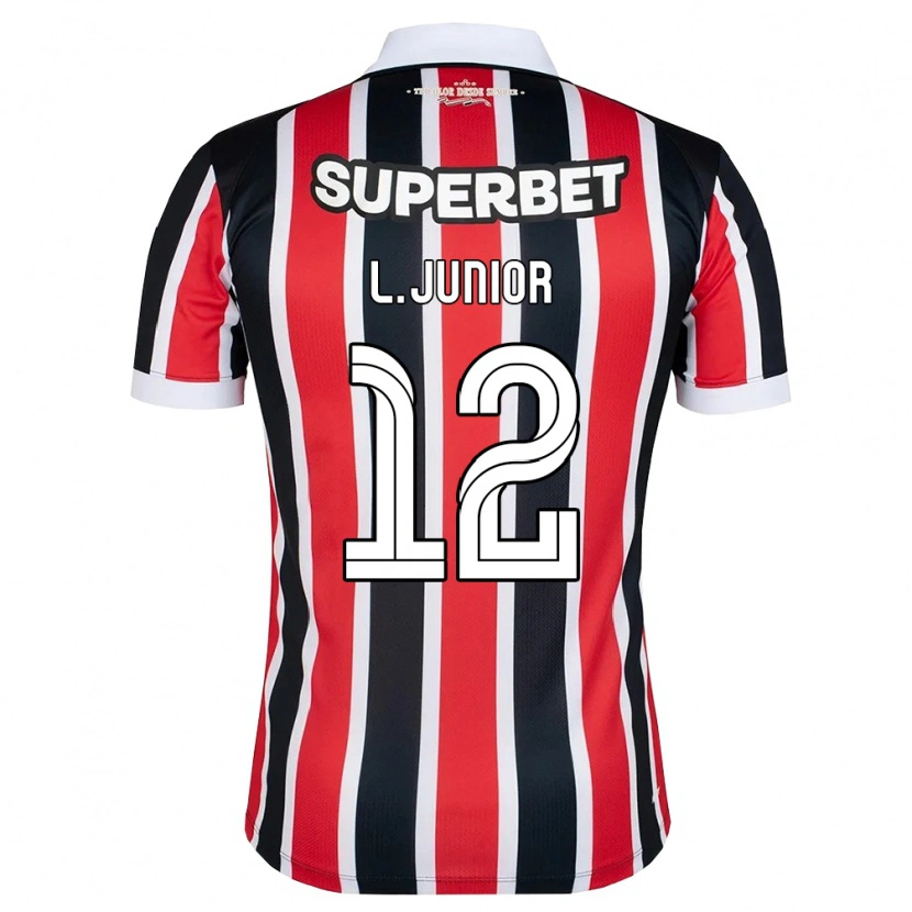 Danxen Niño Camiseta Luciano Anacleto Junior #12 Rojo Blanco Negro 2ª Equipación 2026/27 La Camisa México