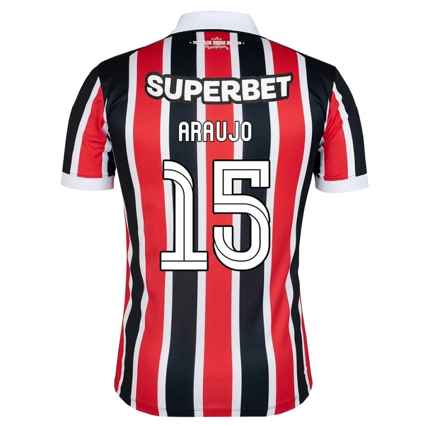 Danxen Niño Camiseta Michel Araújo #15 Rojo Blanco Negro 2ª Equipación 2026/27 La Camisa México