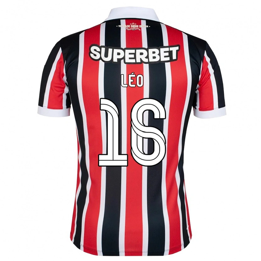 Danxen Niño Camiseta Leo #16 Rojo Blanco Negro 2ª Equipación 2026/27 La Camisa México