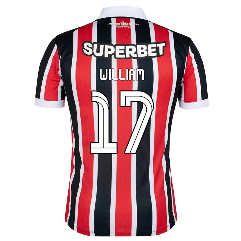 Danxen Niño Camiseta William #17 Rojo Blanco Negro 2ª Equipación 2026/27 La Camisa México