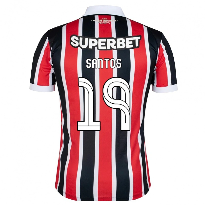 Danxen Niño Camiseta Kaio Santos #19 Rojo Blanco Negro 2ª Equipación 2026/27 La Camisa México