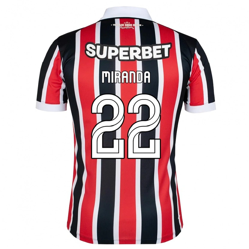 Danxen Niño Camiseta Miranda #22 Rojo Blanco Negro 2ª Equipación 2026/27 La Camisa México