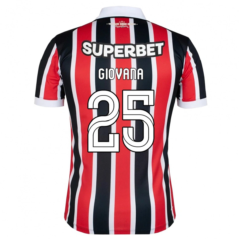 Danxen Niño Camiseta Giovana #25 Rojo Blanco Negro 2ª Equipación 2026/27 La Camisa México