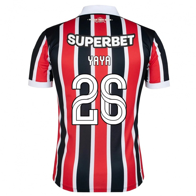 Danxen Niño Camiseta Yaya #26 Rojo Blanco Negro 2ª Equipación 2026/27 La Camisa México
