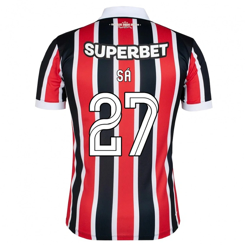 Danxen Niño Camiseta Victor Sá #27 Rojo Blanco Negro 2ª Equipación 2026/27 La Camisa México