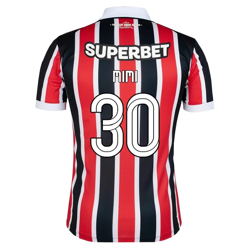 Danxen Niño Camiseta Mimi #30 Rojo Blanco Negro 2ª Equipación 2026/27 La Camisa México