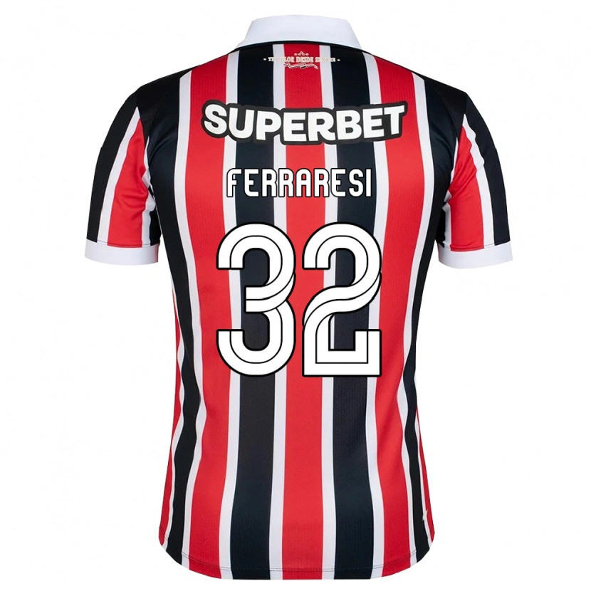 Danxen Niño Camiseta Nahuel Ferraresi #32 Rojo Blanco Negro 2ª Equipación 2026/27 La Camisa México