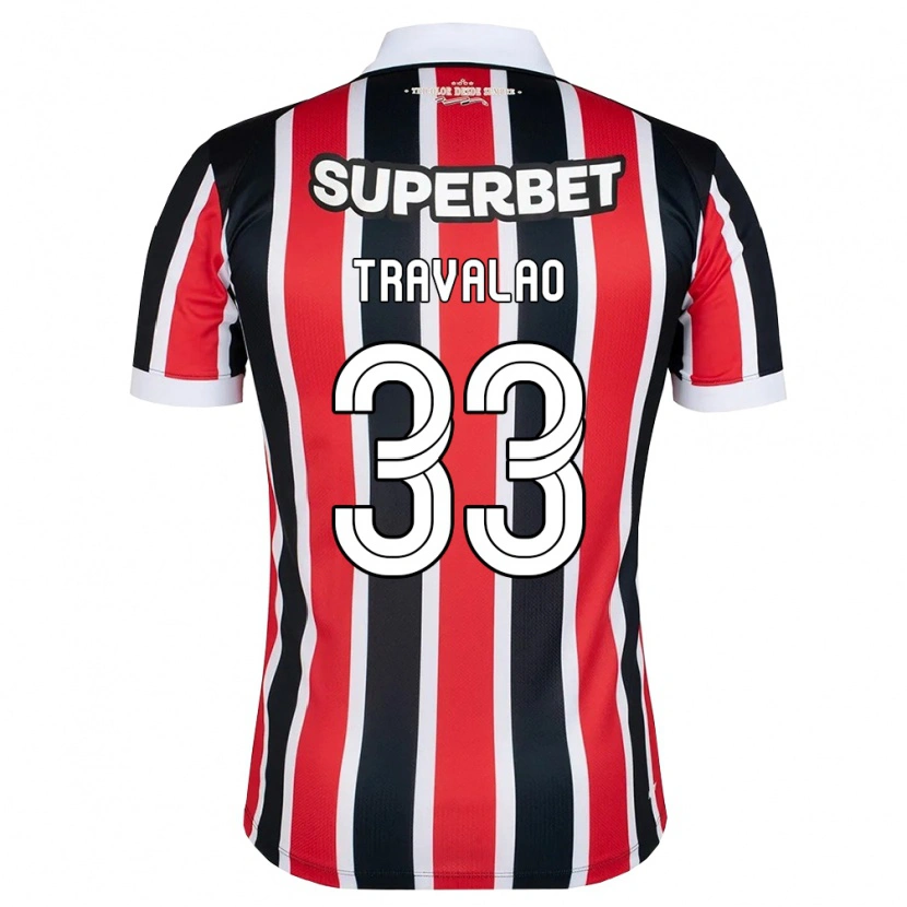 Danxen Niño Camiseta Rafa Travalão #33 Rojo Blanco Negro 2ª Equipación 2026/27 La Camisa México